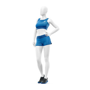 Conjunto Deportivo Sublimado al por Mayor para Mujer, 2 Piezas, Bra y Shorts, Diseño Personalizado, Ropa Deportiva para Gimnasio, Fitness, Yoga, Secado Rápido - Product Image 2