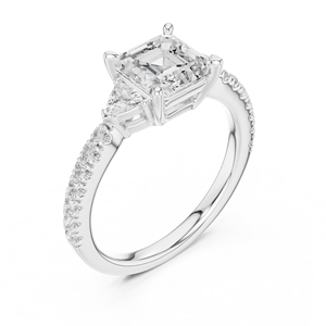 Bague de fiançailles et de promesse SATVIK RATNA 1,5 CT en diamant de laboratoire taille Asscher, plaqué or 14 carats, certifiée IGI, cadeau de luxe - Product Image 5