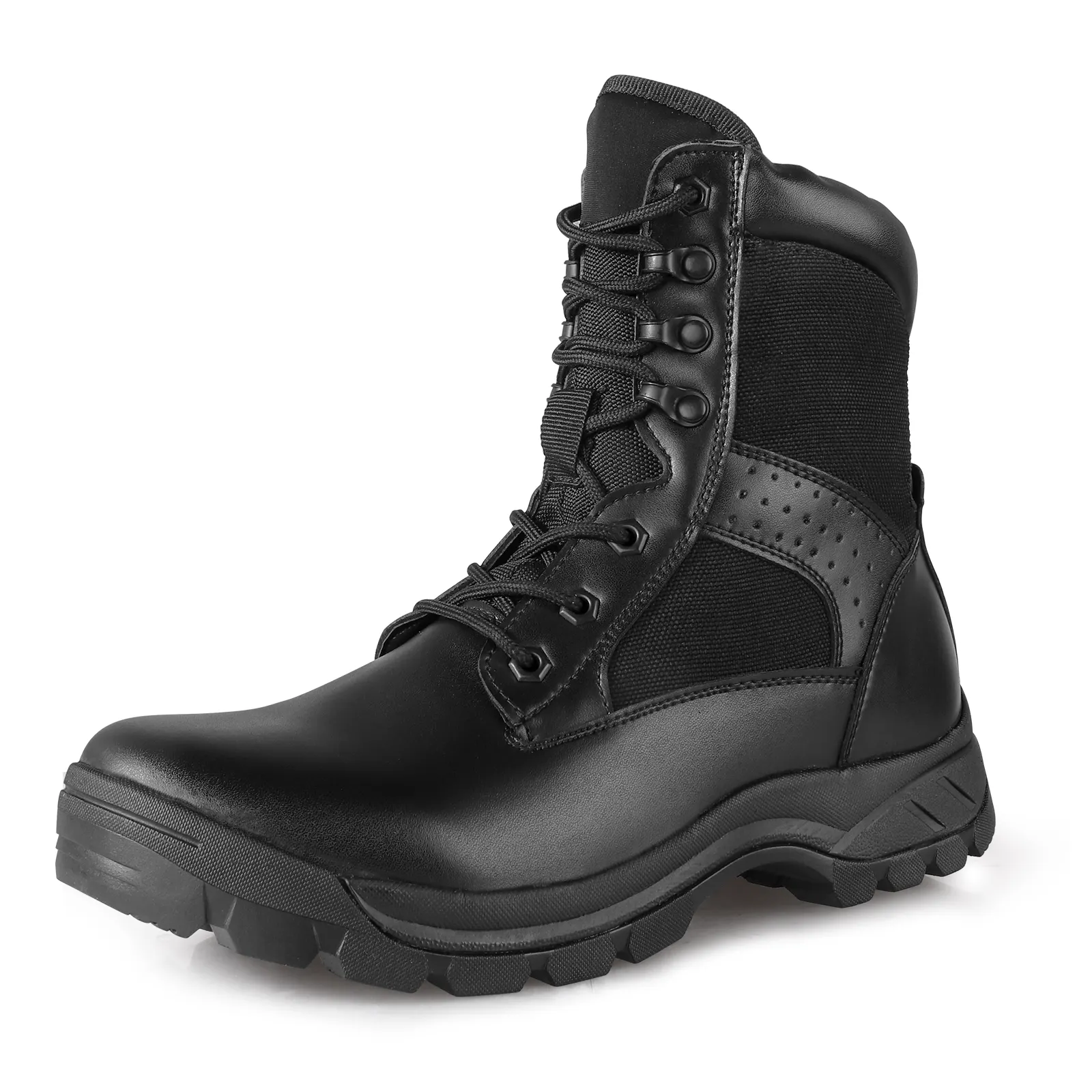 Cheap wholesale shoes camping shoes black leathers hiking boots tactical boots for men