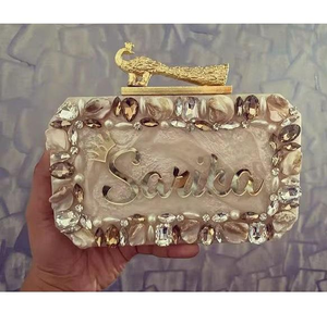 Nouvelle Pochette de Soirée en Résine au Design Élégant – Sac à Main de Luxe en Acrylique pour Femmes - Product Image 5