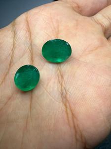 Vente en gros de 10 émeraudes naturelles ovales vertes, pierres précieuses en vrac pour boucles d'oreilles, bagues, pendentifs, fabricant de bijoux - Product Image 4
