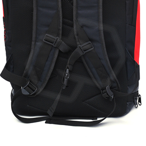 Wholesale Durable Nylon <b>Backpack</b> Red <b>Black</b> Letter Custom Print Zipper Closure Soft Handle Unisex Travel School Sports Bag - Product Image 4