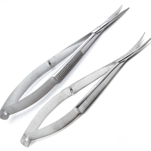 Tijeras Microquirúrgicas Oftálmicas Premium TC Castroviejo de 4.5 Pulgadas, Rectas y Curvas, de Carburo de Tungsteno y Acero Inoxidable - Product Image 1
