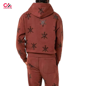 Chándal Informal con Capucha para Hombre, Personalizado de Alta Calidad, con Pedrería, Transpirable, Cómodo, Antiarrugas, Último Diseño - Product Image 3