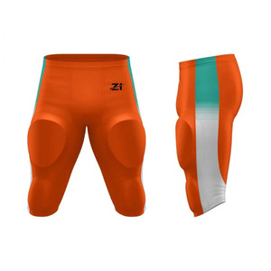 Pantalon de football américain en maille unie à taille élastique pour adultes, respirant, écologique, personnalisable par sublimation, idéal pour l'été - Product Image 1
