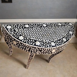 Nouvelle Arrivée Table Console Moderne en Os Incrusté, Banc de Salle à Manger Multifonctionnel pour Cuisine, Salon, Chambre et Salle à Manger - Product Image 6