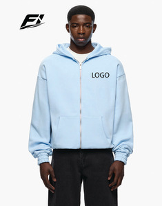 Conjuntos Deportivos Unisex de Primera Calidad en Azul Claro, 100% Algodón, Corte Regular, Sudaderas con Capucha para Hombre, Estilo Invernal, Logotipo Personalizado, Transpirables y de Secado Rápido - Product Image 1