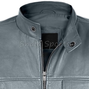 Best Vintage Winter Design Biker Leather Jacket for Men Customized Sheep Leather with Quilted Detail Jackets For Men - Product Image 3