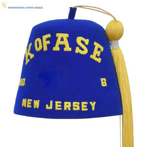 Service OEM ODM disponible, chapeaux Fez de la franc-maçonnerie, tissu de qualité supérieure, décontractés avec options de broderie personnalisées - Product Image 1