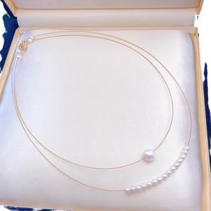 Collar de Perlas Minimalista de Plata Pura S925 con Cadena de Gemas de 8-9 mm de Primera Calidad, Partículas de Diamante de 8-9 mm Casi Impecables - Product Image 5