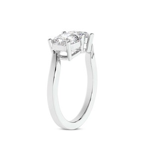 Hermoso Anillo de Oro Sólido de 14k/18k Cecelia con Dos Piedras en Forma de Cojín y Pera, Anillo de Diamantes Cultivados en Laboratorio Toi et Moi, Joyería para Mujer - Product Image 2