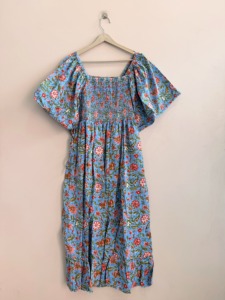 Robe mi-longue en coton indien à imprimé floral bohème pour femmes, faite à la main, décontractée, style A, pour l'été, vente en gros - Product Image 6