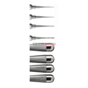 Surgical Tooth Extraction Instruments 1.5mm 2.5mm <b>3</b>.5mm 4.5mm Professional Dental Root Dental Elevator Set of 4 pcs Set - Product Image 4