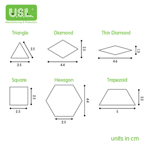 Pattern <b>Blocks</b> Shape Puzzles Math Toys for Creativity Counting and Sorting Skills - Product Image 2