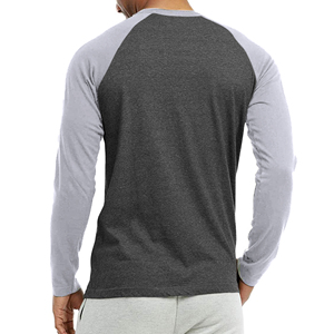 Men's Color Block <b>Raglan</b> <b>Long</b> <b>Sleeve</b> <b>T</b>-<b>Shirt</b> Crew Neck Contrast Trim Casual Top - Product Image 5