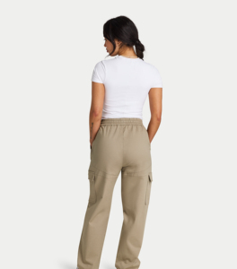<b>Women</b>’s Cargo Utility <b>Trousers</b> Relaxed Straight Leg Multi Pocket Drawstring Waist Casual <b>Workwear</b> Inspired Everyday Fashion Pant - Product Image 6