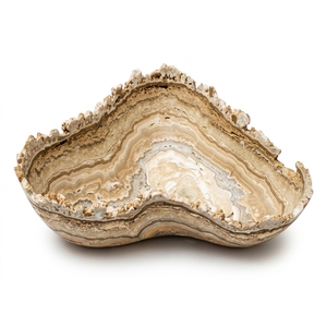 Free Form Onyx Marble Bowl Raw Edge Handmade Through-Carved Natural Pattern <b>Stone</b> <b>Vase</b> Home <b>Decoration</b> Wholesale Cheap Price - Product Image 6