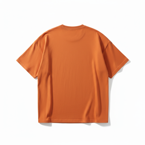 Camiseta de Hombre con Estampado Tropical Atardecer Naranja, Manga Corta, Cuello Redondo, Informal, 100% Algodón, Transpirable, Corte Regular - Product Image 6