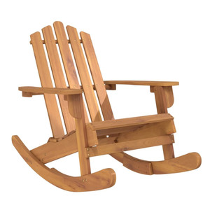 Chaise de jardin durable, moderne, pour intérieur et extérieur, mobilier Minh Phuoc, acacia, OEM/ODM, chaise à bascule Adirondack en polyester - Product Image 2