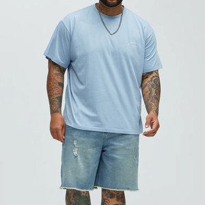 Wholesale Custom Regular Fit Y2K Crystal Embroidery Men's Denim Jean <b>Shorts</b> Plus Size Summer Knee Length Distressed Eco-Friendly - Product Image 4