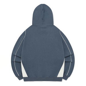 Novedad 2026 Sudadera con capucha de alta calidad personalizada, con lavado ácido, estilo oversize, efecto desgastado, con cremallera y mangas abullonadas de mezclilla - Product Image 2