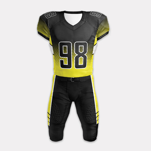 Uniforme de Fútbol Americano Sublimado Personalizado de Alta Calidad al por Mayor, Manga Corta, Transpirable, de Secado Rápido, Unisex - Product Image 4