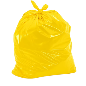 Bolsas de Basura de Plástico Reciclables de Primera Calidad, Amarillas, de 38*47cm y 100 micras, Ecológicas, Planas, para 55-60 Galones - Product Image 1