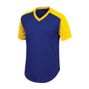 Camisetas de béisbol personalizadas azules y amarillas, colección 2026 - Product Image 1