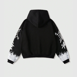 Fabricante de Sudaderas Personalizadas Estilo Vintage – Sudadera Oversize para Hombre con Hombros Caídos y Estampado Hecho a Mano OEM - Product Image 2