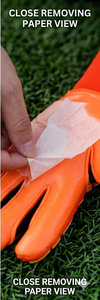 Elite Professional Hybrid Goalkeeper <b>Gloves</b> Orange 4mm Contact Latex High <b>Grip</b> Soccer Goalie <b>Gloves</b> Hook Loop Closure Custom - Product Image 5