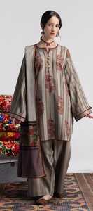 Ssumaira Present 3 Pc Stitched Linen Winter Collection COCO PRINTS - Salwar Kameez Dupatta Anarkali - Traditional Muslim <b>Dress</b> - Product Image 3