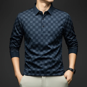 เสื้อเชิ้ตแขนสั้นผู้ชายสีพื้นสำหรับฤดูใบไม้ร่วง สไตล์ลำลองทางธุรกิจ ทรงเข้ารูป ระบายอากาศได้ดี แห้งเร็ว ผ้าแคนวาส - Product Image 1