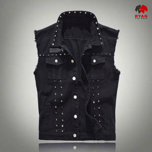 Ryan Pro Gear Nouveau design Gilet en jean unisexe sans manches écologique et tendance avec logo personnalisé Conception ODM OEM - Product Image 3