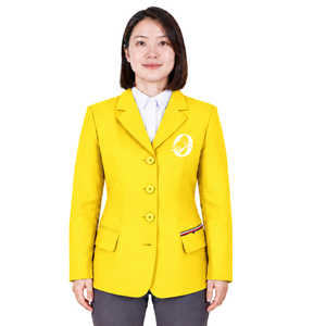 เสื้อแจ็คเก็ตขี่ม้า Lemon Zest สำหรับผู้หญิง ทรงเข้ารูป สไตล์เบลเซอร์ สง่างาม เหมาะสำหรับการแข่งขันขี่ม้า รับผลิตตามสั่ง (OEM) ขายส่ง แฟชั่น - Product Image 1