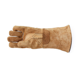 Heavy Duty Leather Welding Gloves Heat Resistant Work Safety Gloves Long <b>Cuff</b> Industrial Protective Gear Manufacturer Direct - Product Image 3