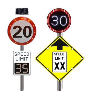 Custom 30mph 40km 60mph Reflective Solar LED Speed Limit <span class=keywords><strong>Road</strong></span> Sign 69 Signage Board on <span class=keywords><strong>Road</strong></span> Reino Unido EUA Sign Speed Limit 59 - Product Image 2