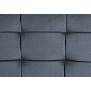 Tabouret et banc ottoman Brantley en velours gris et finition gris sable - Product Image 5
