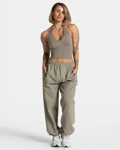 Custom Women's Winter Casual Solid Breathable Regular Fit <b>Boot</b> Cut Drawstring Closure French Terry Sweatpants Yoga Trousers - Product Image 2