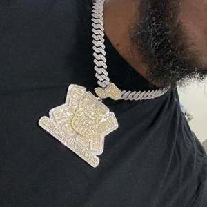Pendentif en diamant cultivé en laboratoire certifié IGI, style hip-hop personnalisé pour homme, chaîne en argent 925 avec diamants VVS, bijoux fins - Product Image 1