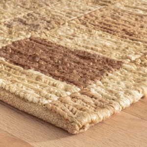 Scandinavian Style Jute Area <b>Rug</b> Rectangle Flat Weave Non Slip Living Room <b>Rug</b> Natural Beige - Product Image 5