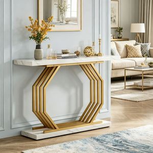 Tavolo Console Regolabile di Lusso in Marmo per Uso Domestico e Alberghiero - Product Image 4