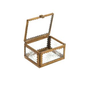 Luxury Handmade Brass Glass Display <b>Box</b> <b>Vintage</b> Jewelry Organizer Case Transparent Wedding Decor Gift <b>Box</b> Trinket Storage <b>Box</b> - Product Image 3