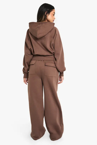 Oversized Custom <b>Brown</b> Women's Wide Leg <b>Joggers</b> Terry Fleece Soft Fabric 100% Cotton Women's Sweatpants Women's Pants & Trouser - Product Image 5