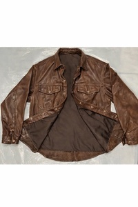 Veste en cuir marron pour homme de haute qualité pour usage décontracté - Product Image 4