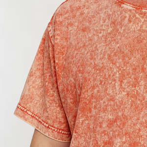 T-shirt Homme Streetwear Hip Hop en Coton 100% Délavé à l'Acide avec Logo, Coupe Oversize Vintage – Vente en Gros - Product Image 4