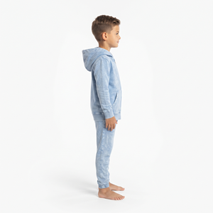 Conjunto de Sudadera con Capucha y Pantalones Deportivos de Algodón para Niños, Lavado Ácido, Cierre Completo, Ropa Deportiva Informal para Niños, Venta al Por Mayor - Product Image 4