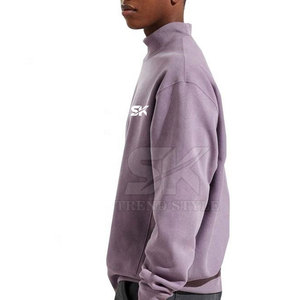 Custom Printed Logo Custom Size Sweatshirts For <b>Men</b> Pakistan Manufacture Wholesale <b>Turtle</b> <b>Neck</b> Plain Sweatshirts - Product Image 5