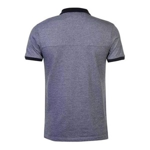 Mens Knitted <b>Polo</b> Shirt Short Sleeve Color Blocked Casual Wear Gray <b>White</b> Black Button Design Breathable Cotton Fabric Customize - Product Image 3