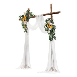 Kit Fiori per Arco Nuziale Giallo Fai-da-Te, Set di Composizioni Floreali Artificiali in Metallo, Include 2 Pezzi di Drappeggi e 1 Pezzo di Sh - Product Image 2