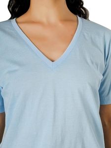 Camiseta Deportiva Unisex con Cuello en V, Estilo Casual de Verano, Prenda Básica Premium, Ecológica, de Algodón Terry y Bambú, Transpirable - Product Image 1